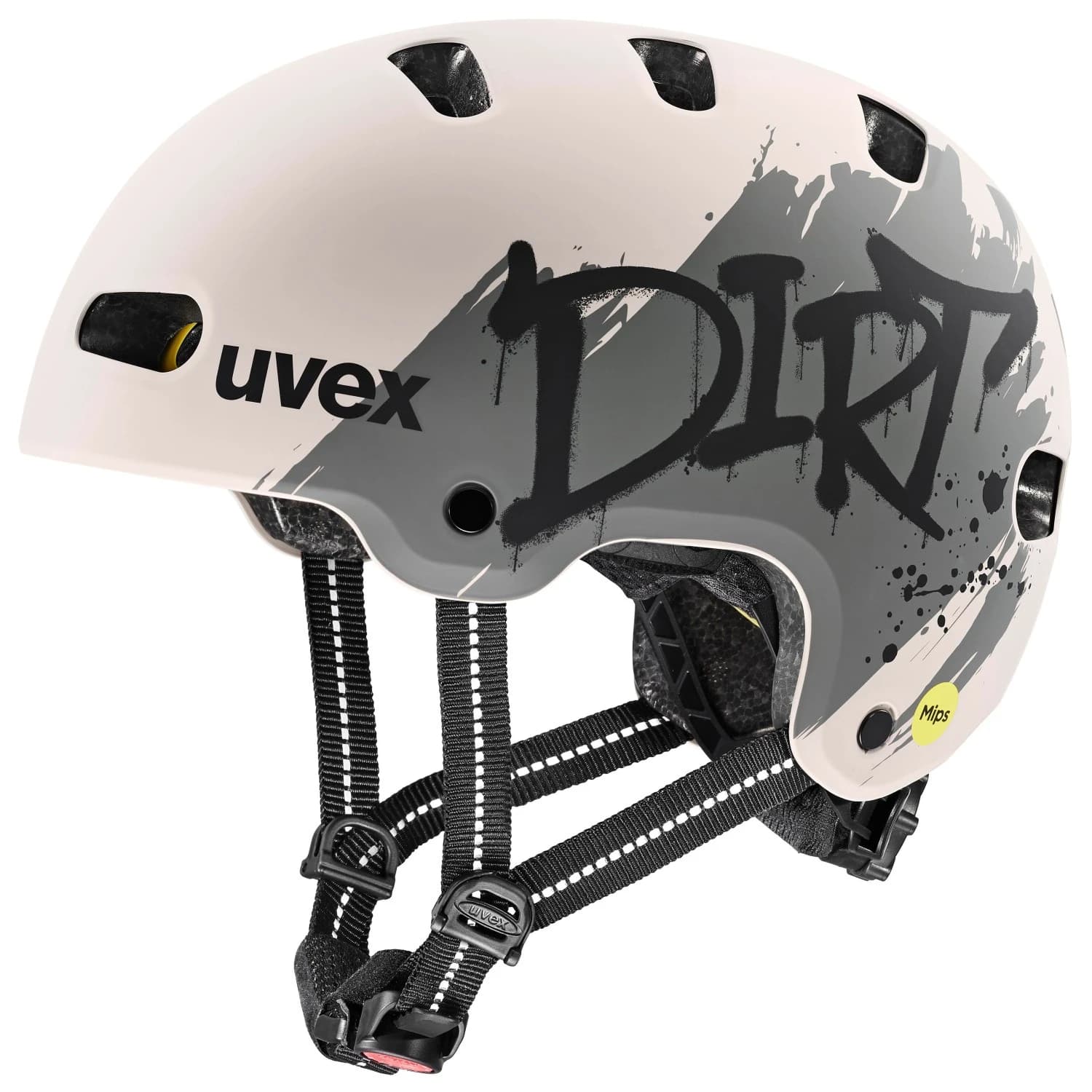 Детска каска за велосипед Uvex Kid 4 Style Mips Bike helmet - Dirt Warm Grey Matt