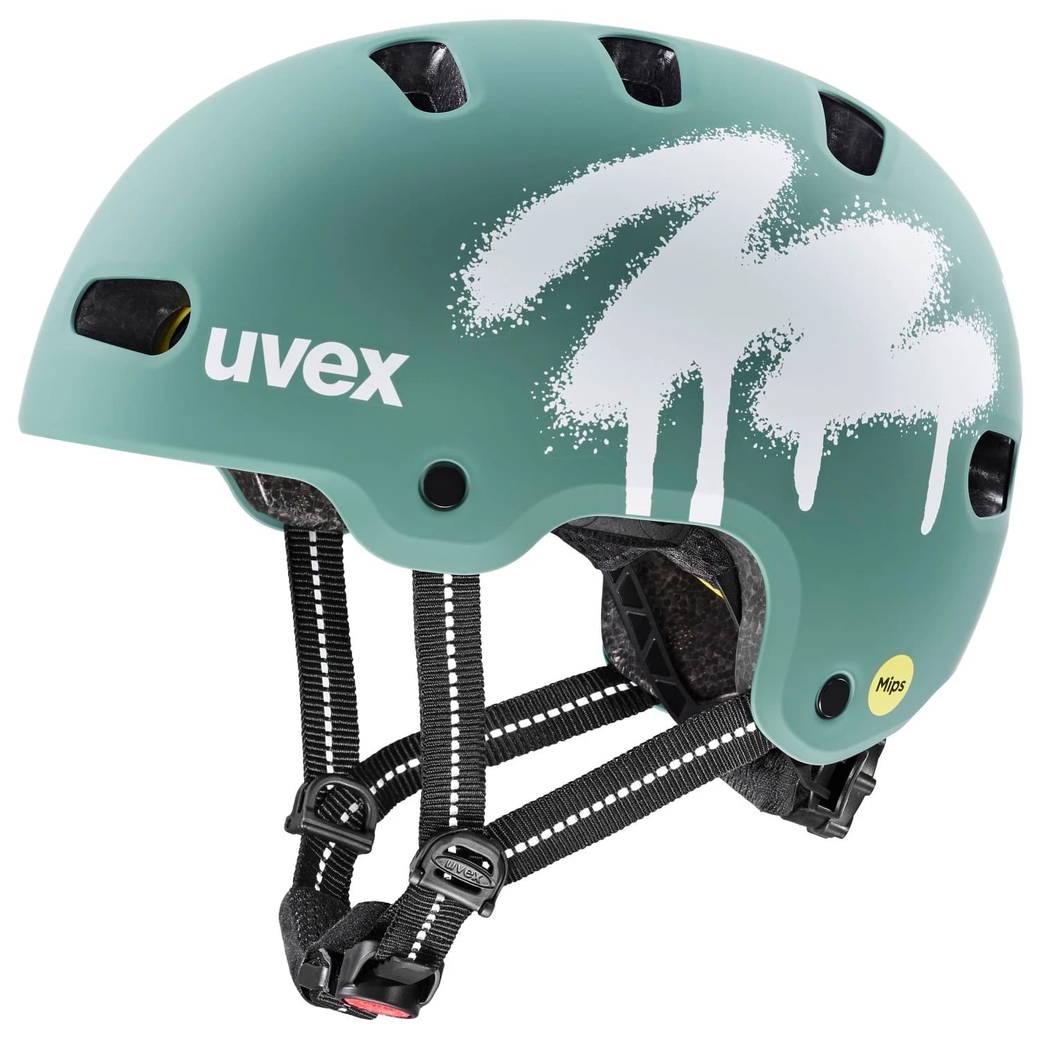 Детска каска за велосипед Uvex Kid 4 Style Mips Bike helmet - Spray Sage Green Matt