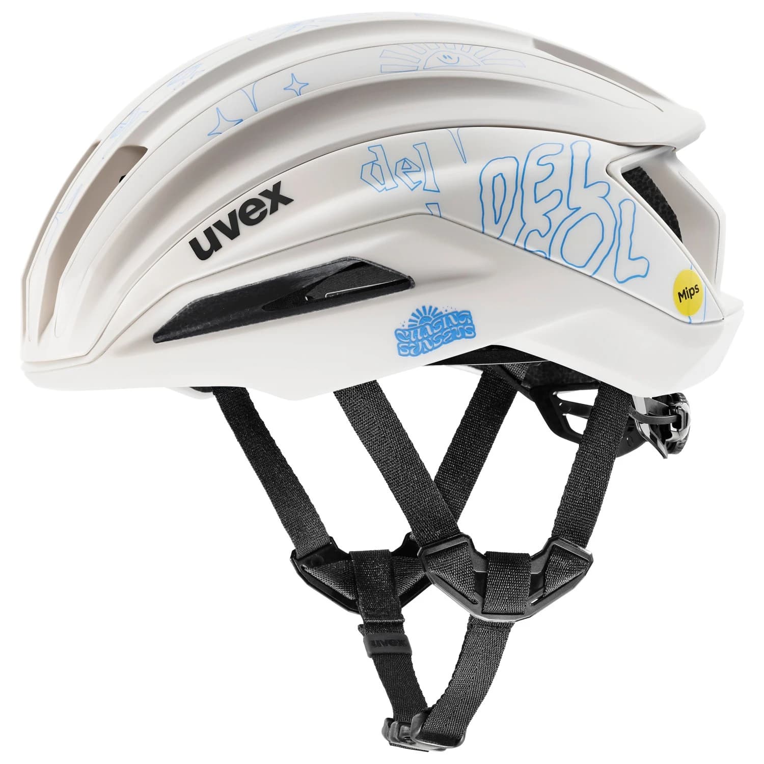Дамска каска за шосейно колоездене Uvex Women's Surge Aero Mips x Julia Schuler Bike helmet - White