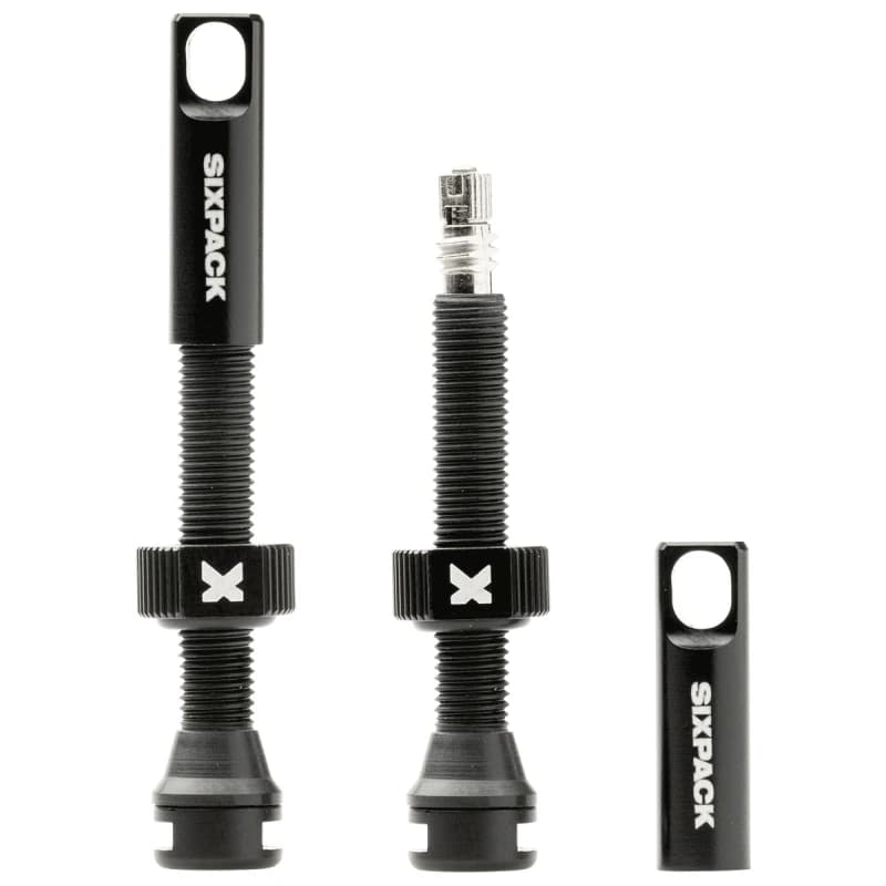 Аксесоар за ремонт на гуми Sixpack racing Tubeless Ventile 44mm Bicycle valve - Black