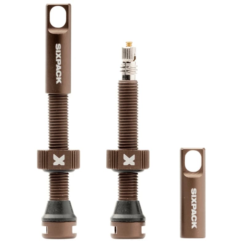 Аксесоар за ремонт на гуми Sixpack racing Tubeless Ventile 44mm Bicycle valve - Bronze