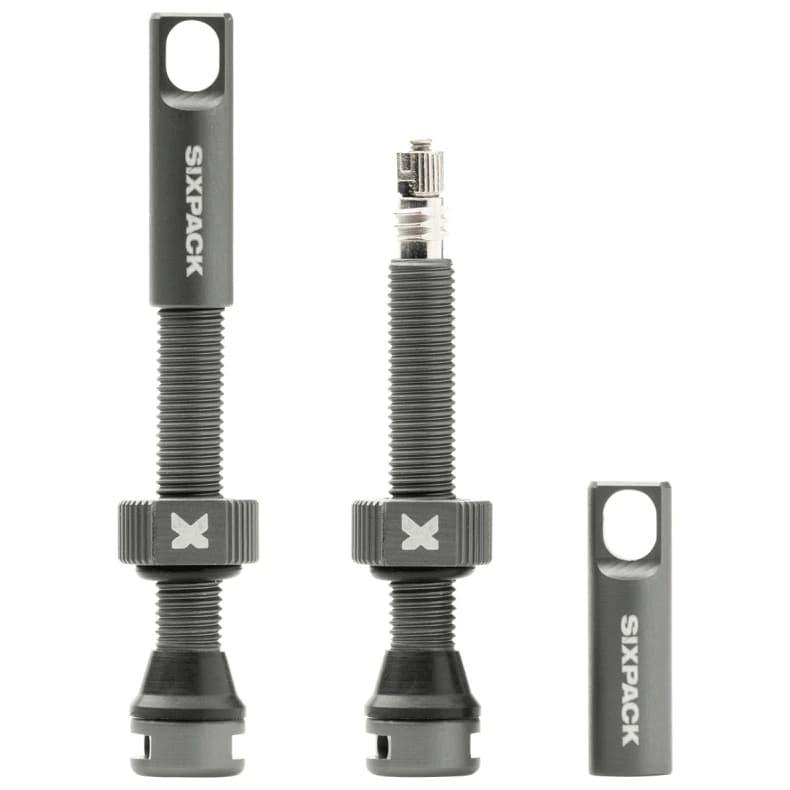 Аксесоар за ремонт на гуми Sixpack racing Tubeless Ventile 44mm Bicycle valve - Dark Titanium