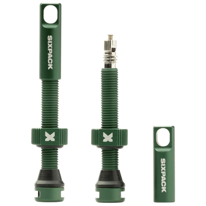 Аксесоар за ремонт на гуми Sixpack racing Tubeless Ventile 44mm Bicycle valve - Green