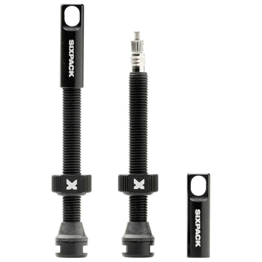 Аксесоар за ремонт на гуми Sixpack racing Tubeless Ventile 55mm Tyre & tube accessories - Black