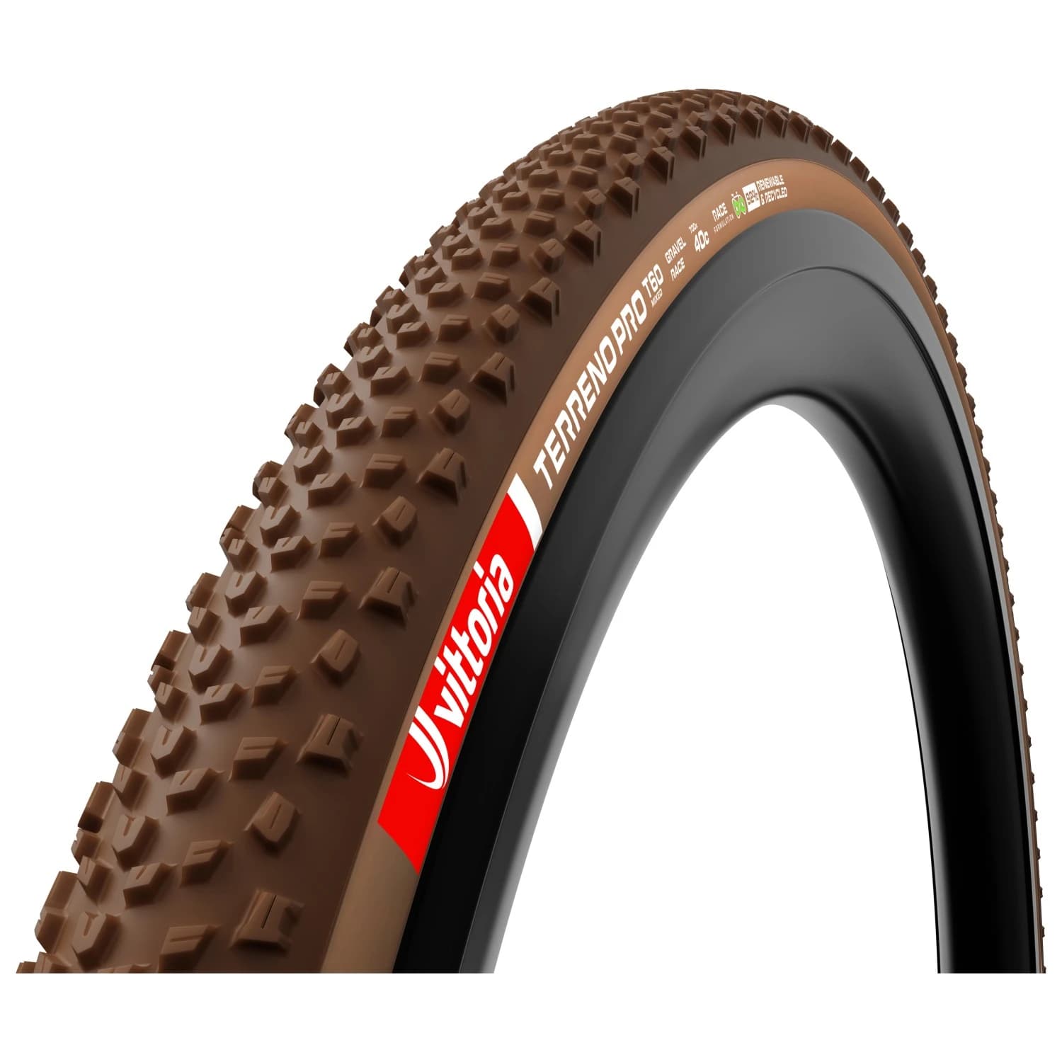 Гума за шосейно колоездене Vittoria Terreno Pro T60 Mixed GRV Race 28''(45-622) Fold. Bicycle tire - Brown / Brown
