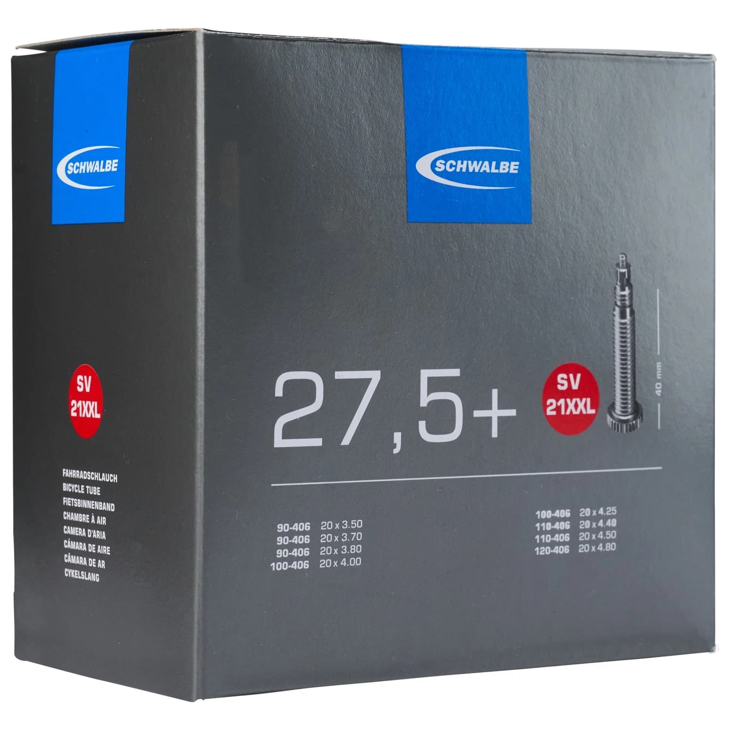 Вътрешна гума Schwalbe 27,5 (90/120-584) SV21XXL Inner tube - Black