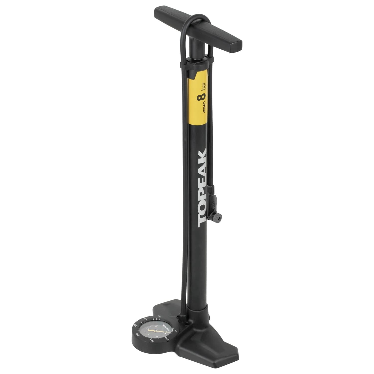 Крачна помпа Topeak JoeBlow Urban EX mit TwinHead Upright pump - Black / Yellow