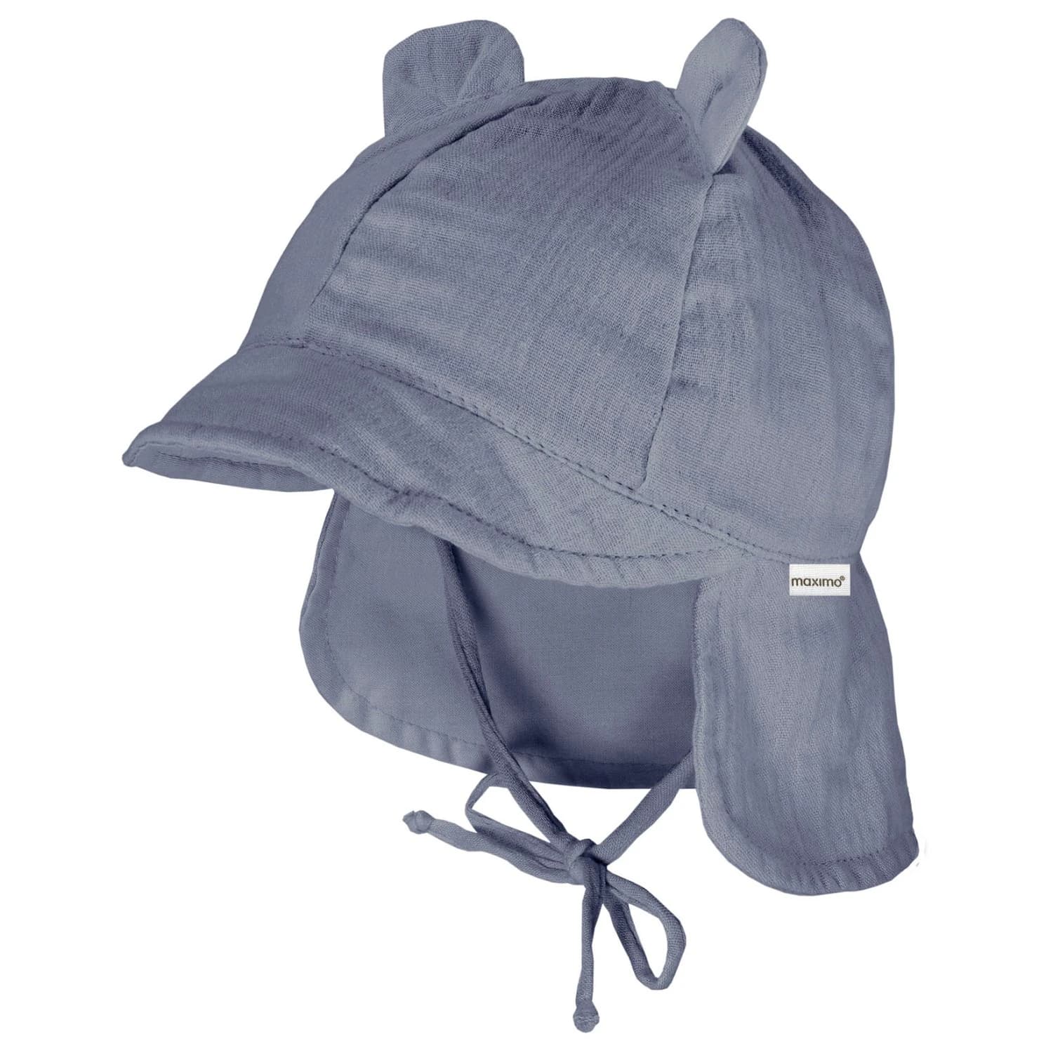 Шапка с козирка maximo Baby's Bonnet with Ear and Neck Protection Cap - Flint Stone