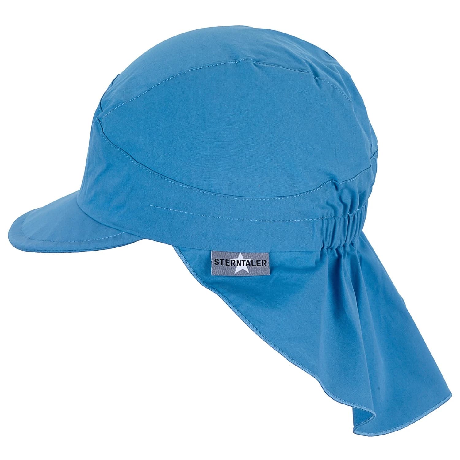 Детска шапка с козирка Sterntaler Kid's Peaked Cap with Neck Protection Uni Cap - Velvet Blue