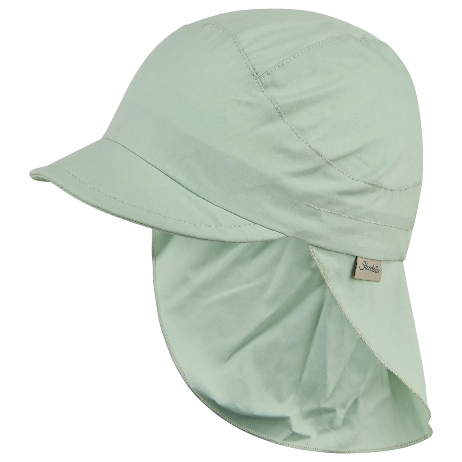 Детска шапка с козирка Sterntaler Kid's Peaked Cap with Neck Protection Uni Cap - Eisgrün