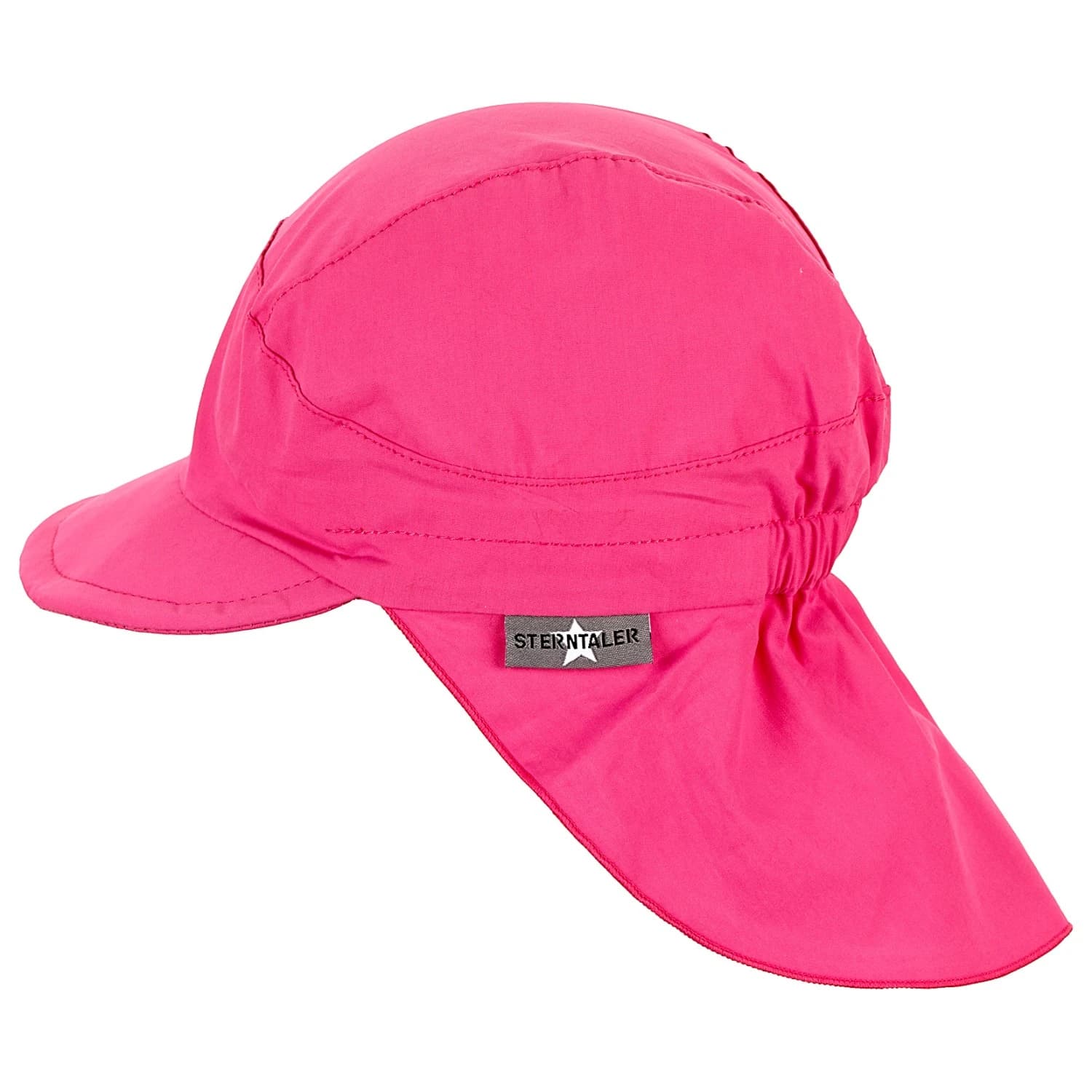 Детска шапка с козирка Sterntaler Kid's Peaked Cap with Neck Protection Uni Cap - Magenta