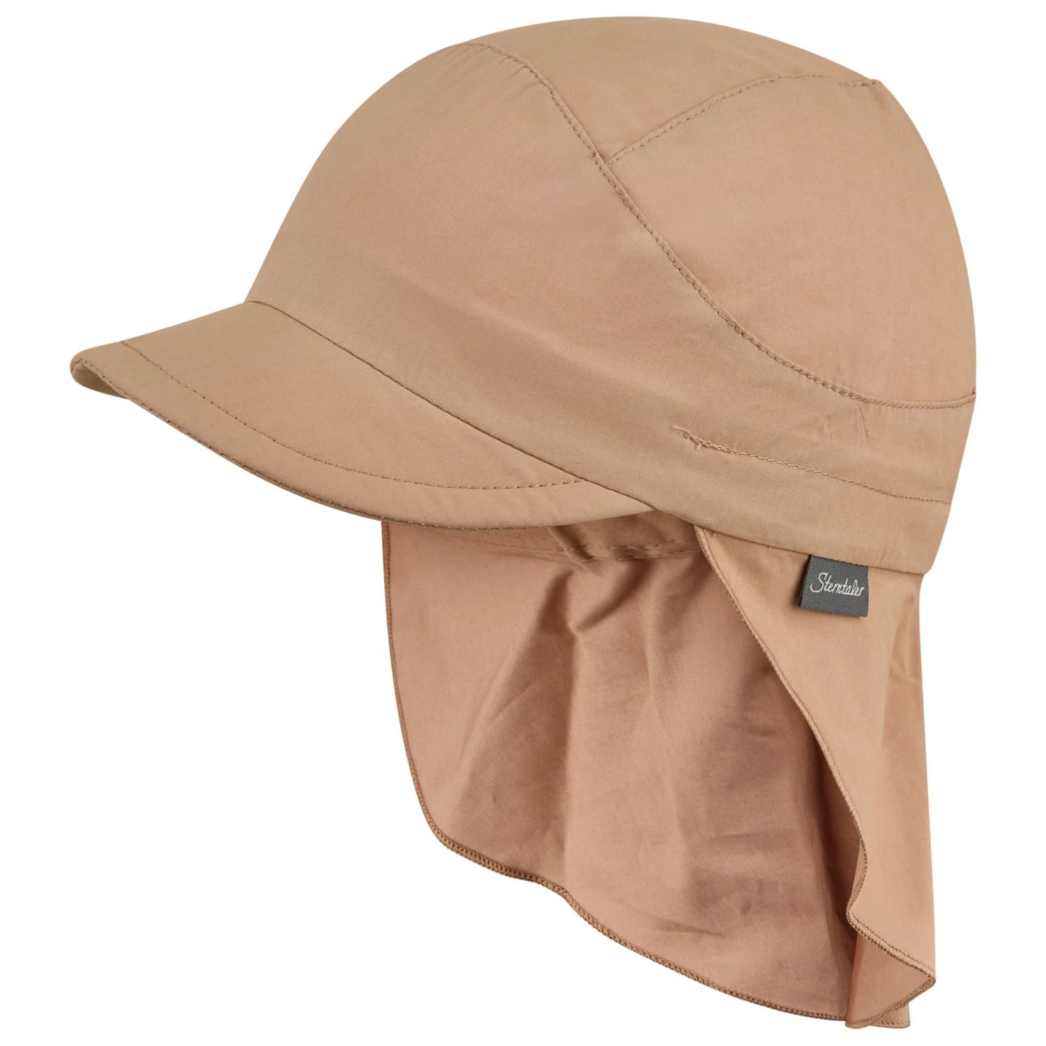 Детска шапка с козирка Sterntaler Kid's Peaked Cap with Neck Protection Uni Cap - Taupe