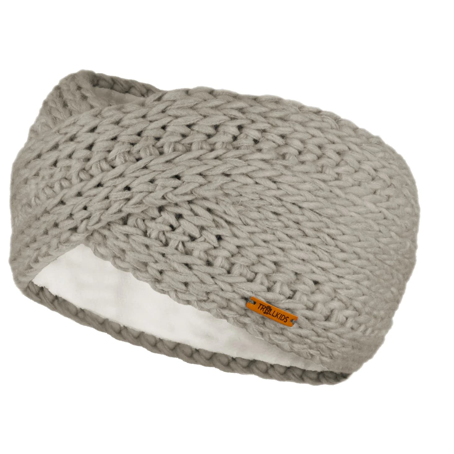 Детска лента за глава Trollkids Girl's Winter Headband - Light Grey