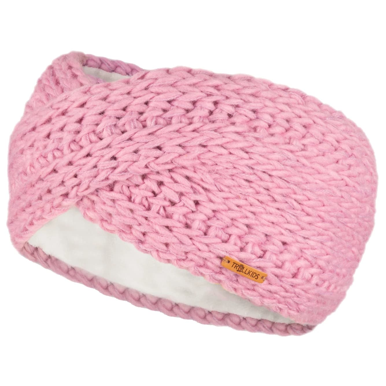 Детска лента за глава Trollkids Girl's Winter Headband - Pink Dawn