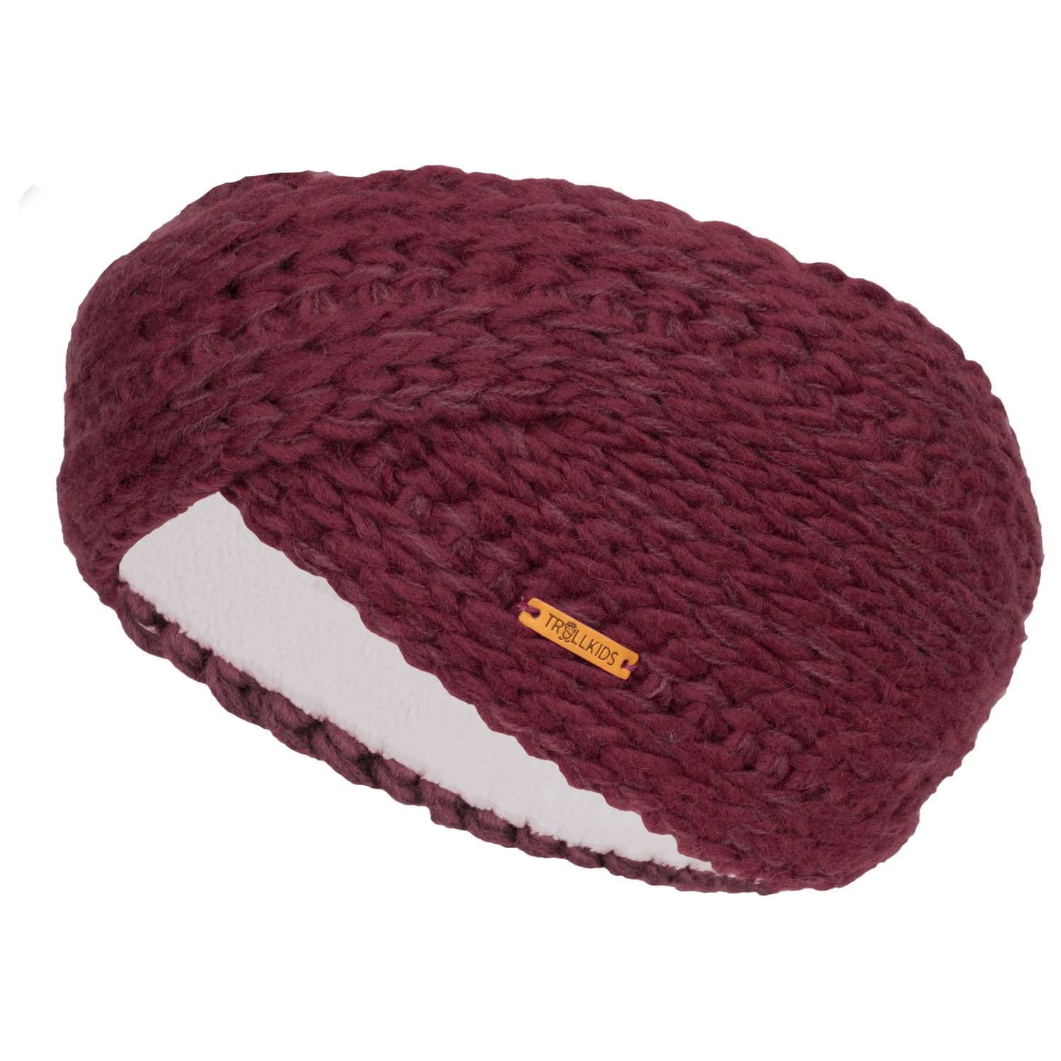Детска лента за глава Trollkids Girl's Winter Headband - Deep Ruby