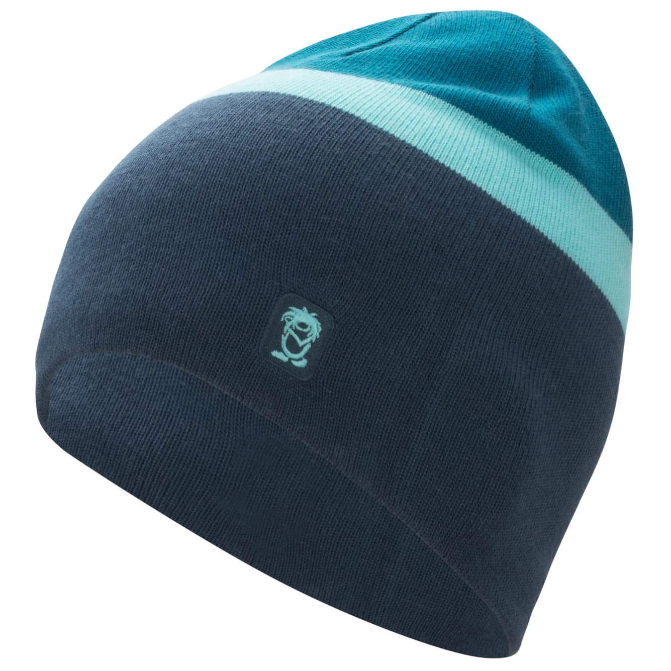 Детска зимна шапка (beanie) Trollkids Kid's Nordland Cap Beanie - Mystic Blue / Arctic Blue