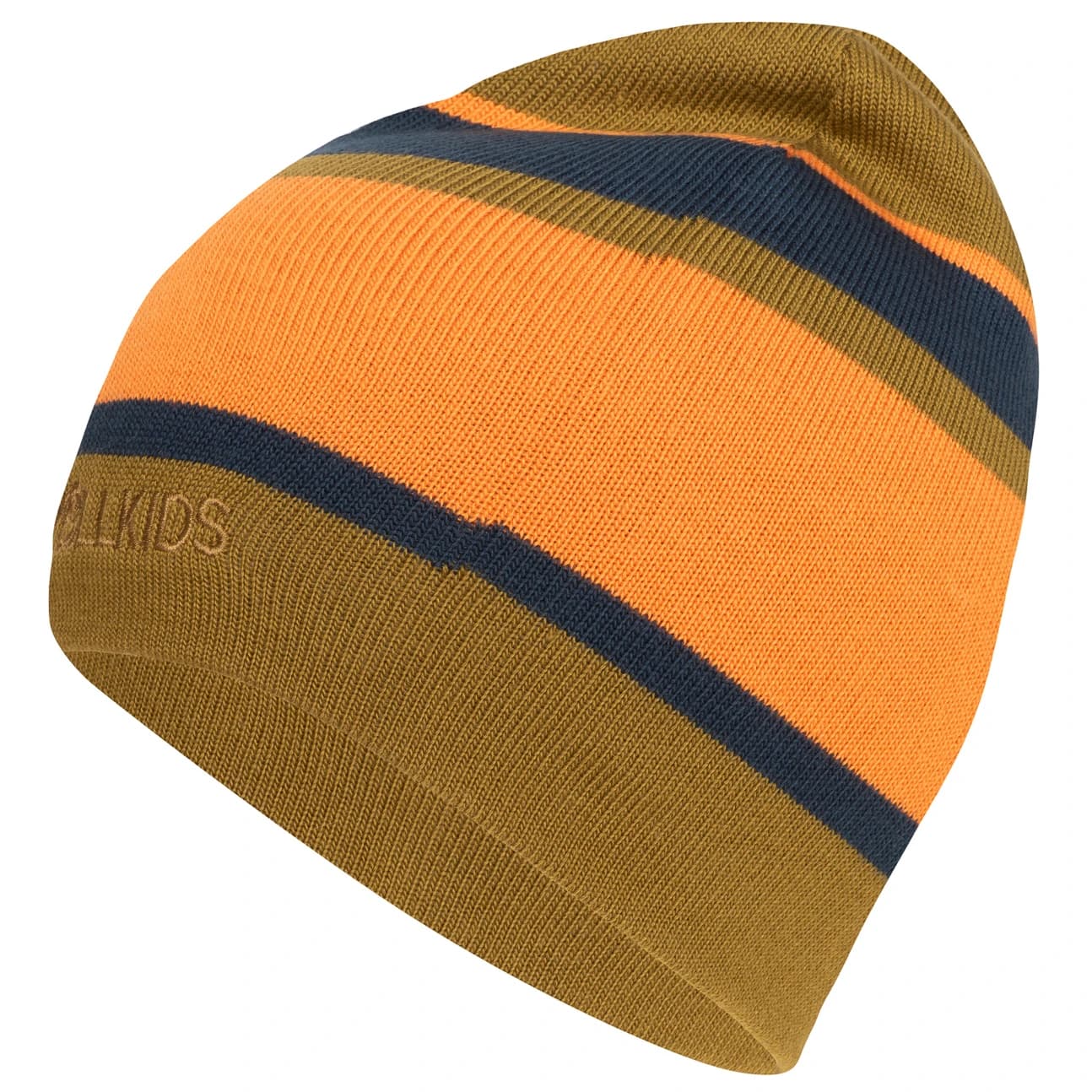 Детска зимна шапка (beanie) Trollkids Kid's Nordland Cap Beanie - Spruce Green / Navy / Vivid Orange