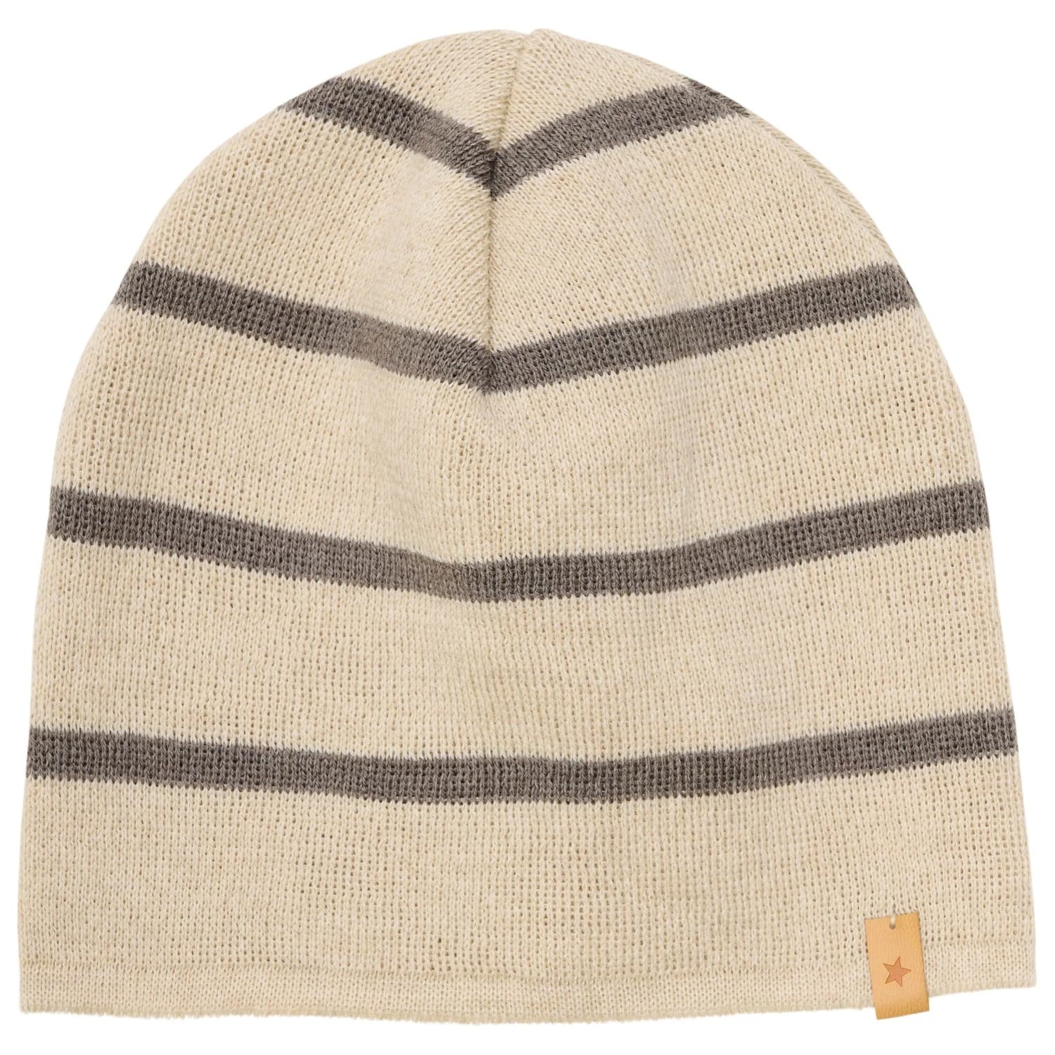 Детска зимна шапка (beanie) Huttelihut Kid's Beanie Stripe Wool Knit Beanie - Brown Melange