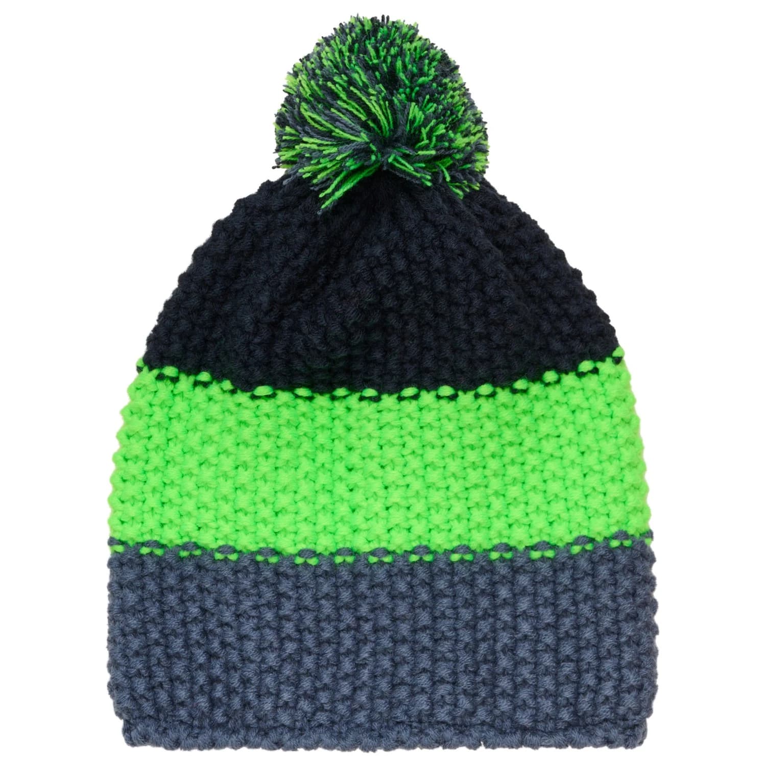 Детска зимна шапка (beanie) Color kids Kid's Hat Colorblock Beanie - Green Gecko