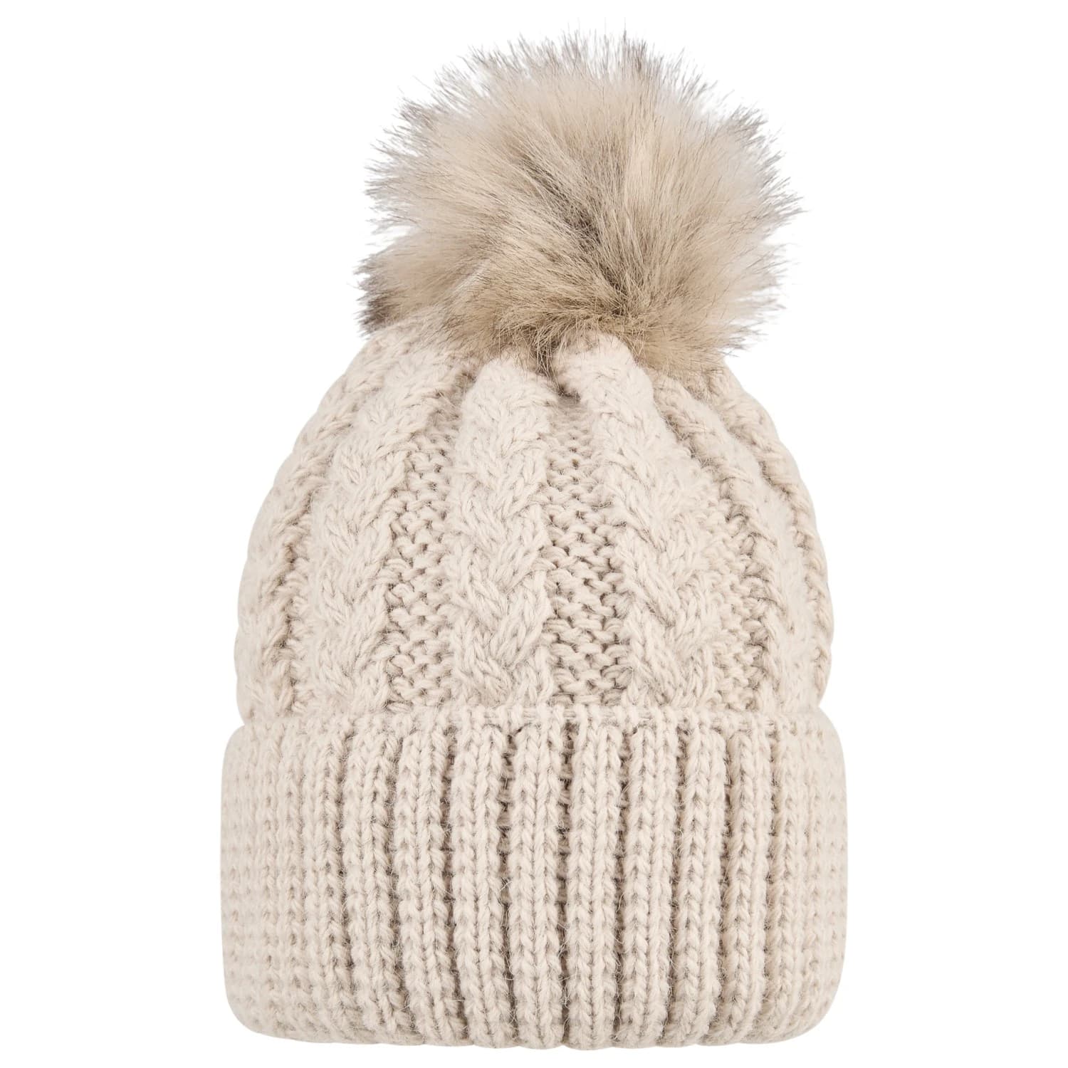 Детска зимна шапка (beanie) Sterntaler Kid's Knitted Beanie Cable Knit Beanie - Graubeige