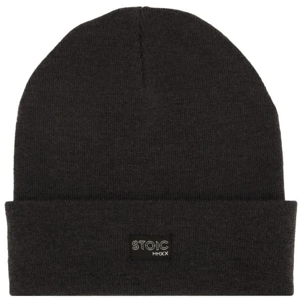 Зимна шапка (beanie) Stoic MerinoKnit MMXX.Kniva Beanie - Black Melange