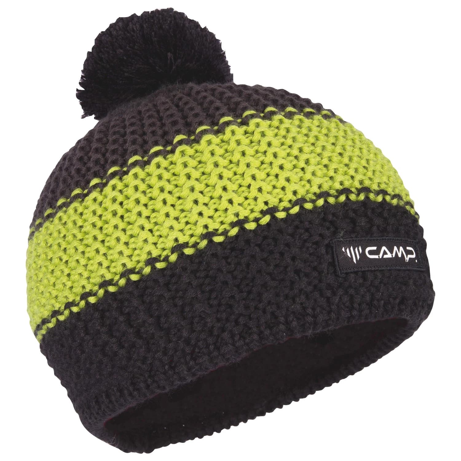 Зимна шапка (beanie) C.A.M.P. Pom Beanie - Black / Lime / Grey