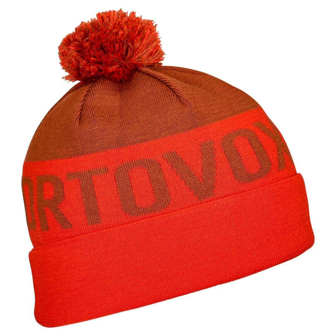 Зимна шапка (beanie) Ortovox Bobble Knit Beanie - Hot Orange