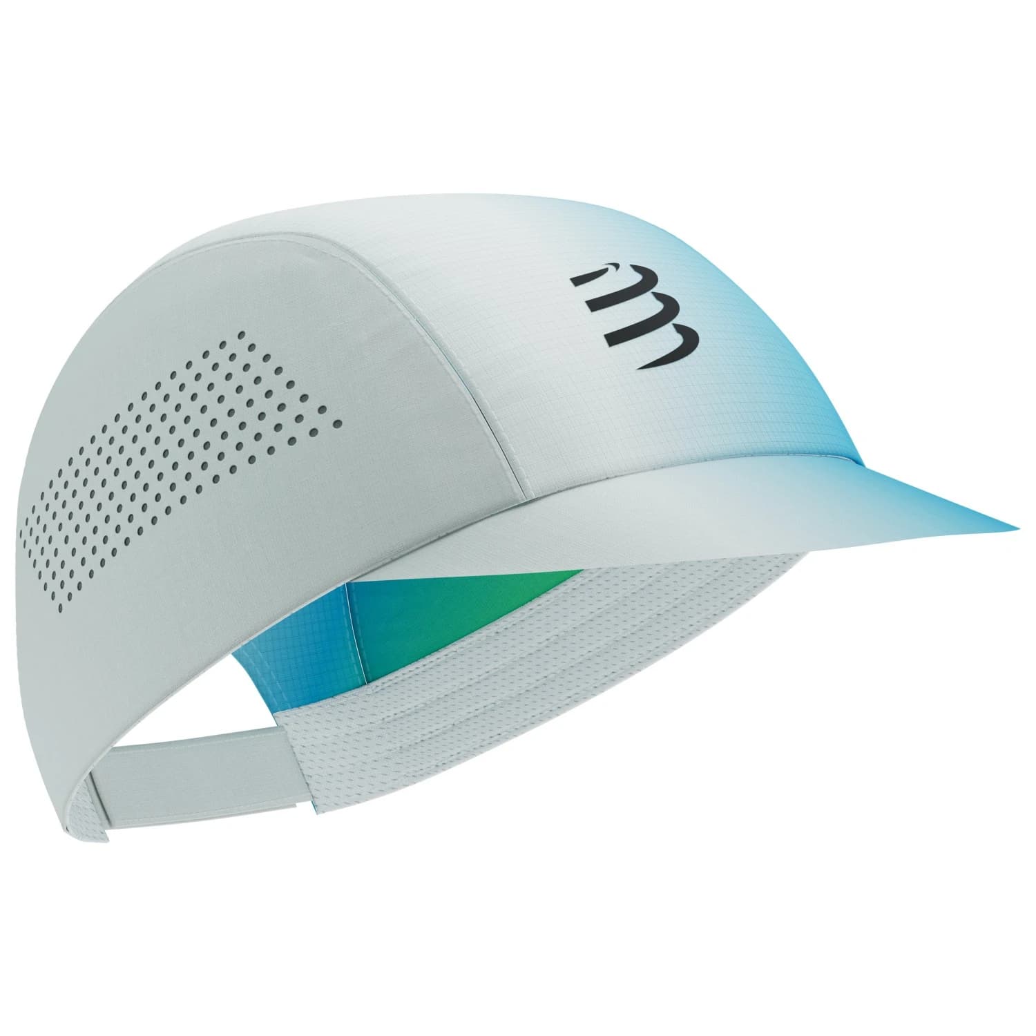 Шапка с козирка Compressport Pro Racing Cap - Star White / Blue / Green