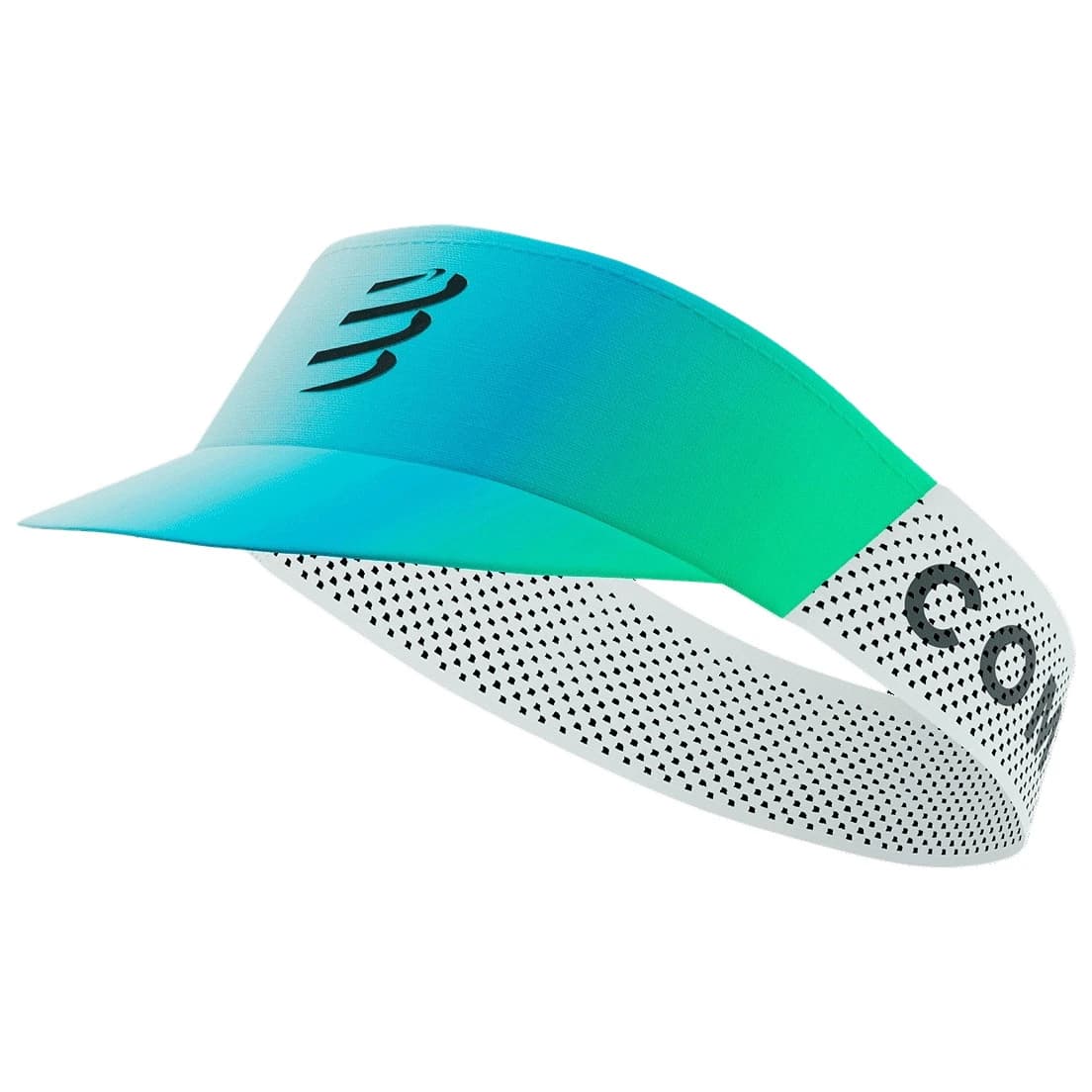 Шапка с козирка Compressport Pro Racing Visor Sunvisor - Star White / Norse Blue / Neon Green