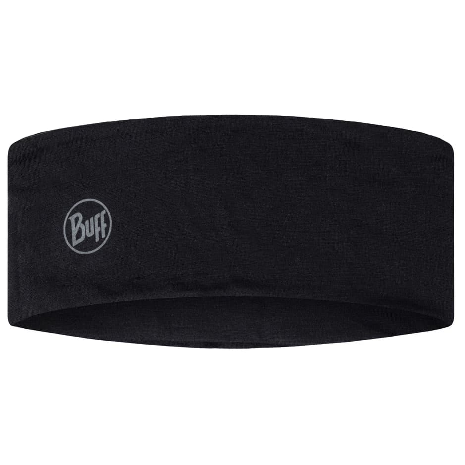 Лента за глава Buff Merino Lightweight Headband - Solid Black