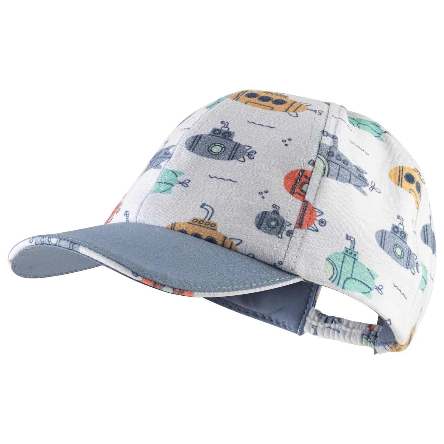 Детска шапка с козирка Sterntaler Kids' Baseball Cap Submarines Cap - Lichtgrau