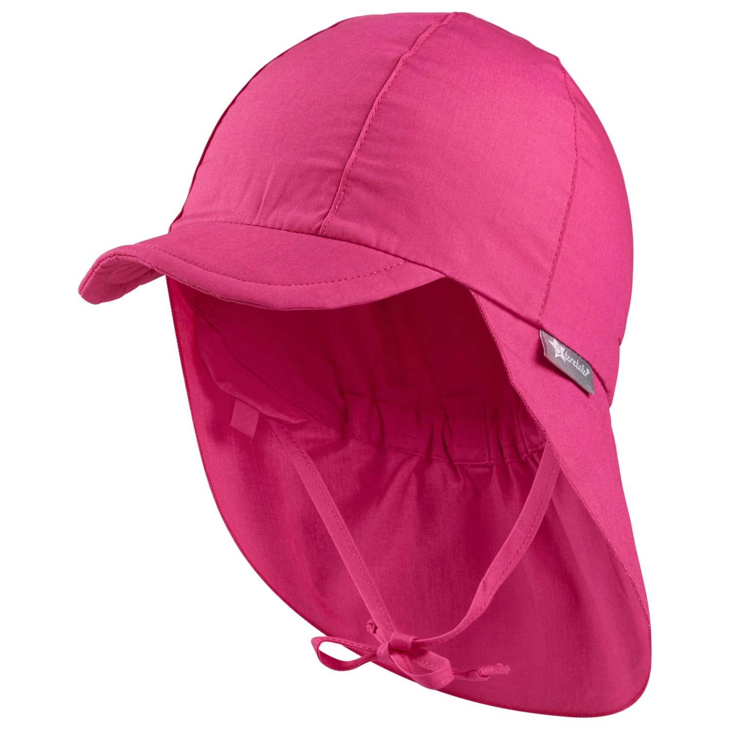 Детска шапка с козирка Sterntaler Kids' Peaked Cap with Neck Flap Cap - Magenta