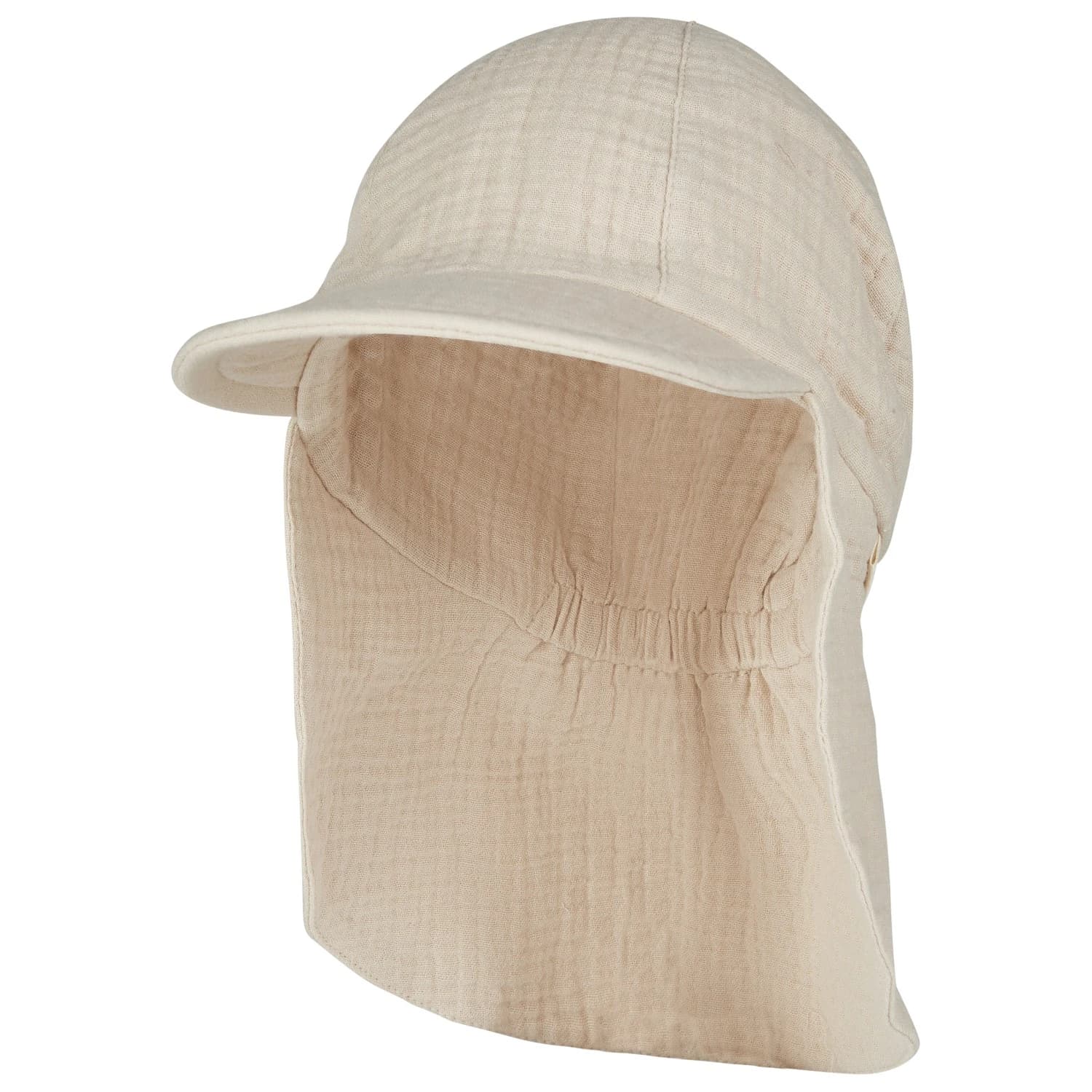 Детска шапка с козирка Sterntaler Kids' Peaked Cap with Neck Flap Muslin Cap - Beige