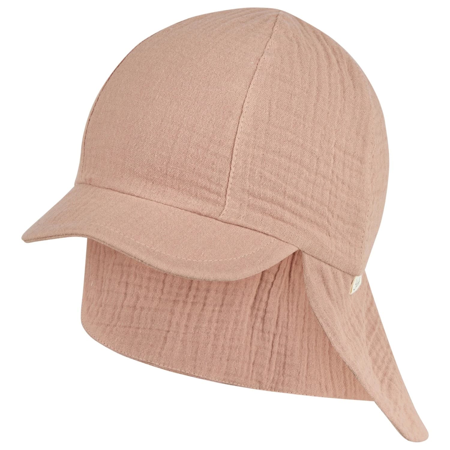 Детска шапка с козирка Sterntaler Kids' Peaked Cap with Neck Flap Muslin Cap - Taupe