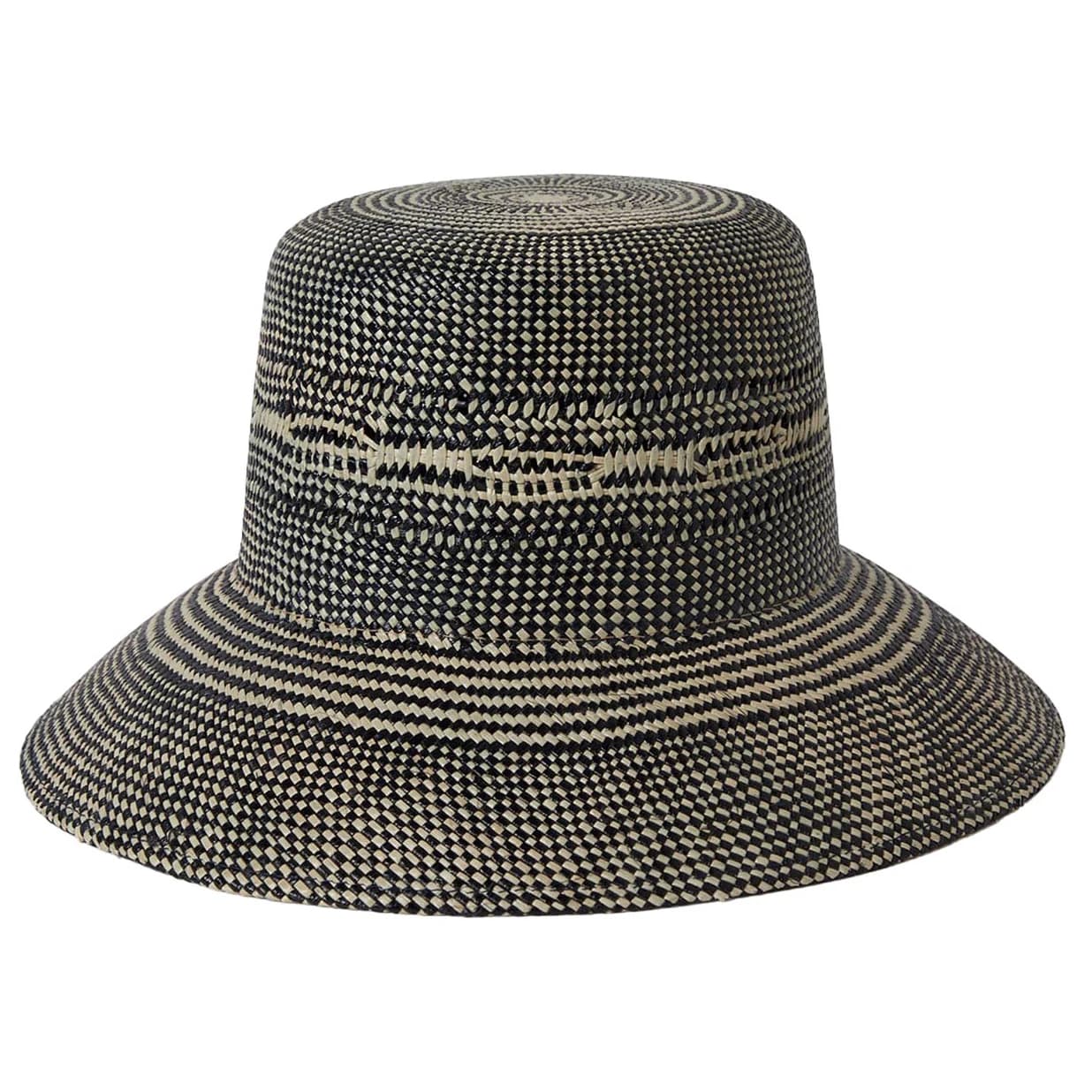 Дамска шапка Brixton Women's Lopez Panama Straw Bucket Hat - Catalina Sand / Black