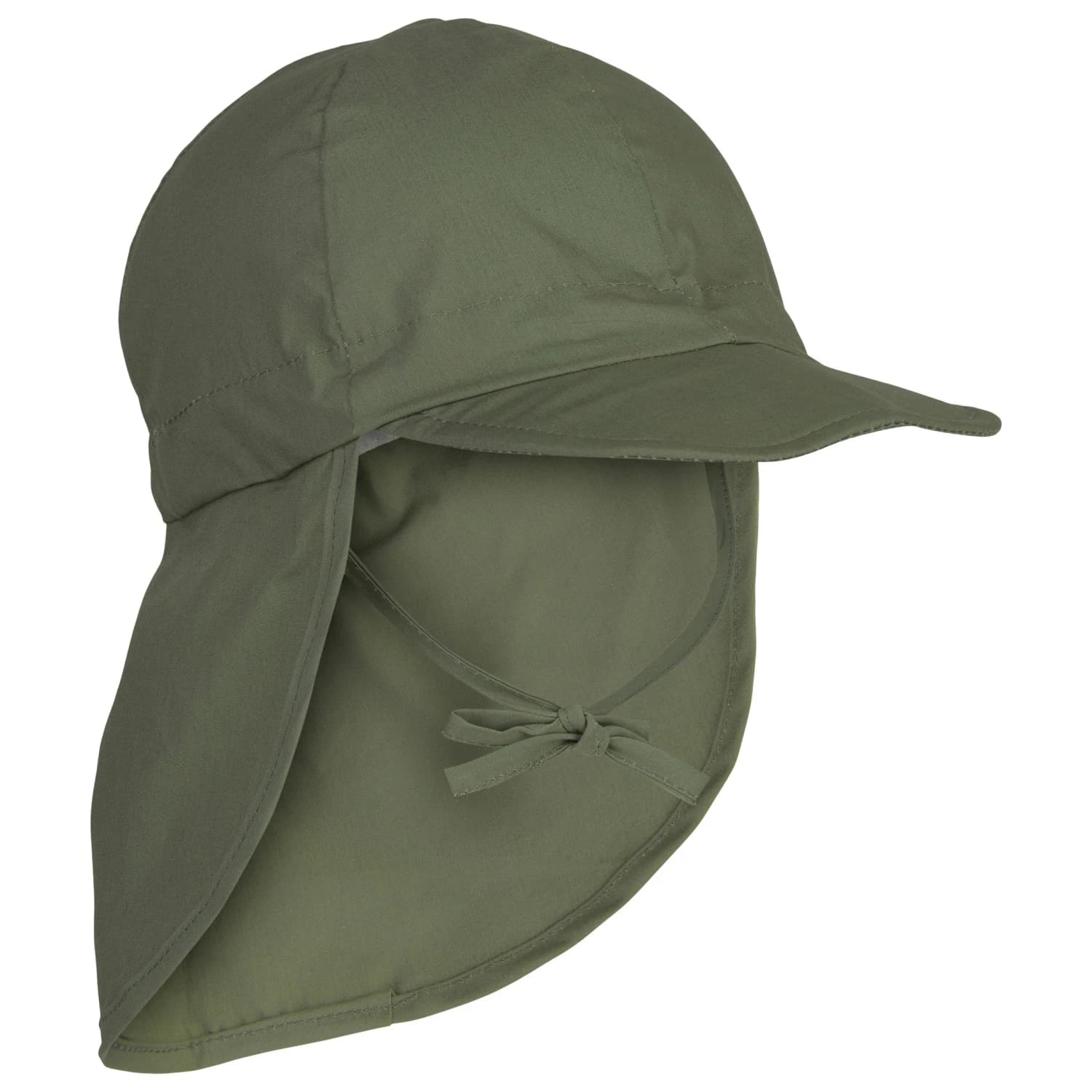 Детска шапка с козирка Mikk-Line Kid's Summercap Long Neck Solid Cap - Dusty Olive