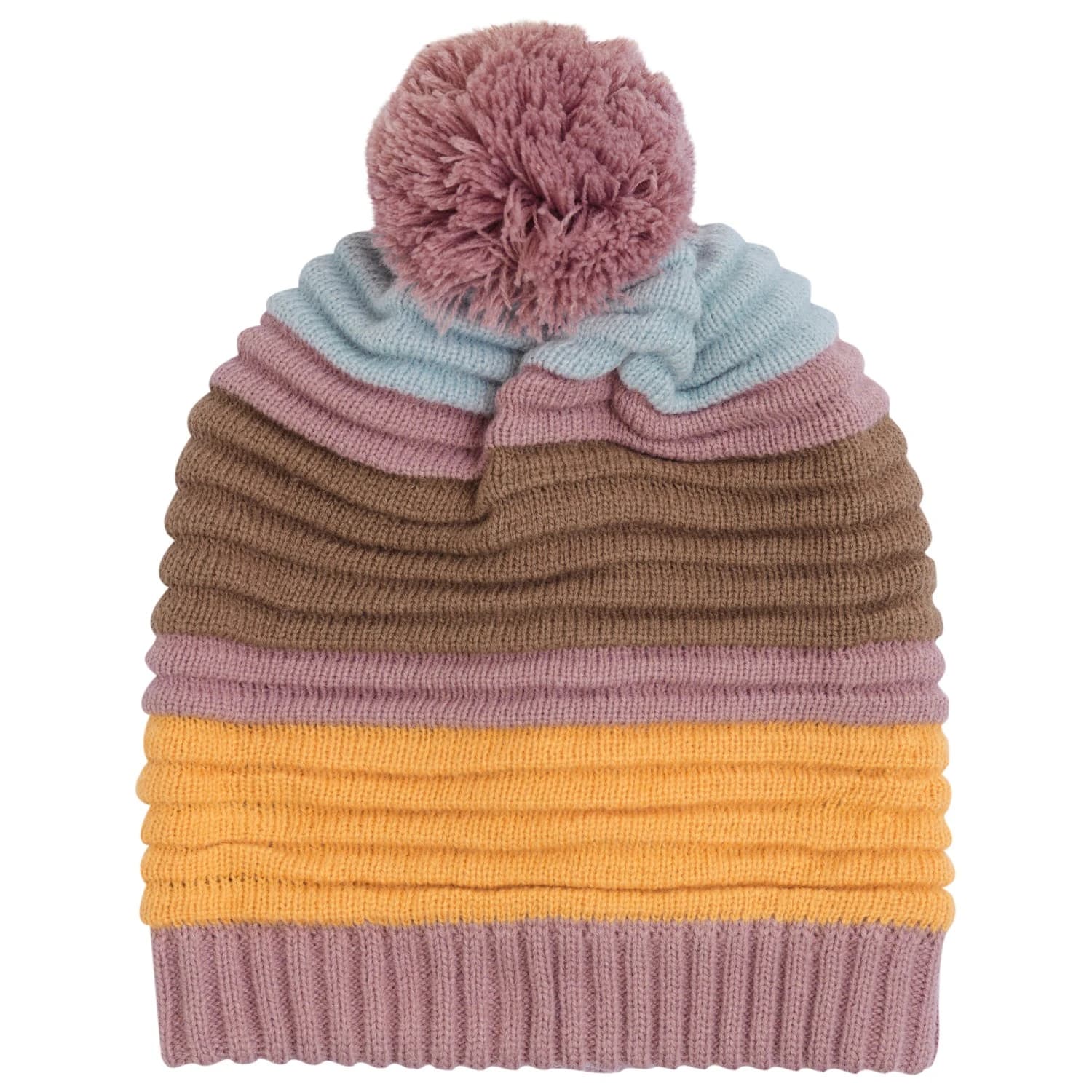 Детска зимна шапка (beanie) Color kids Kid's Hat Colorblock Beanie - Woodrose