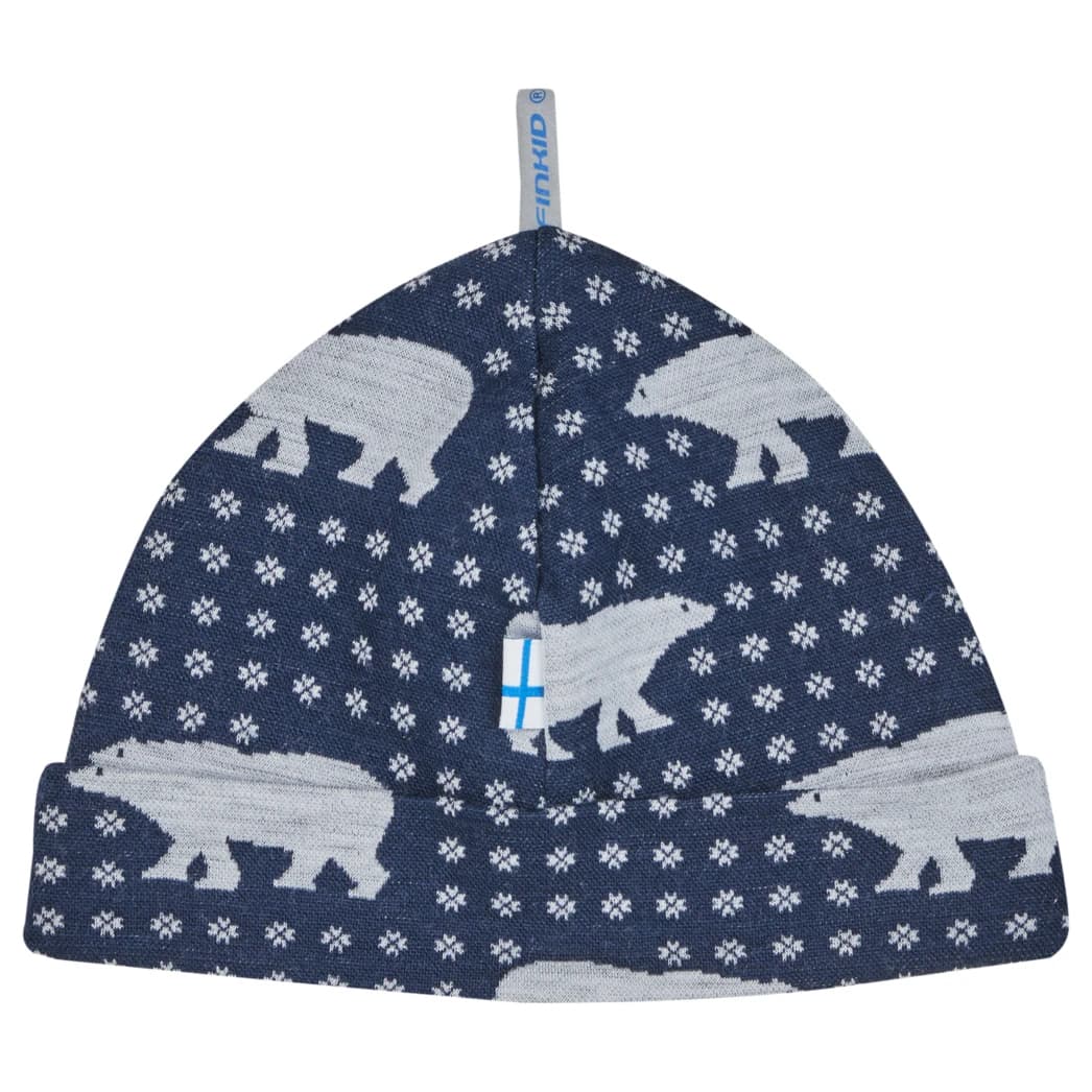 Детска зимна шапка (beanie) Finkid Kid's Hitti Nordik Beanie - Navy