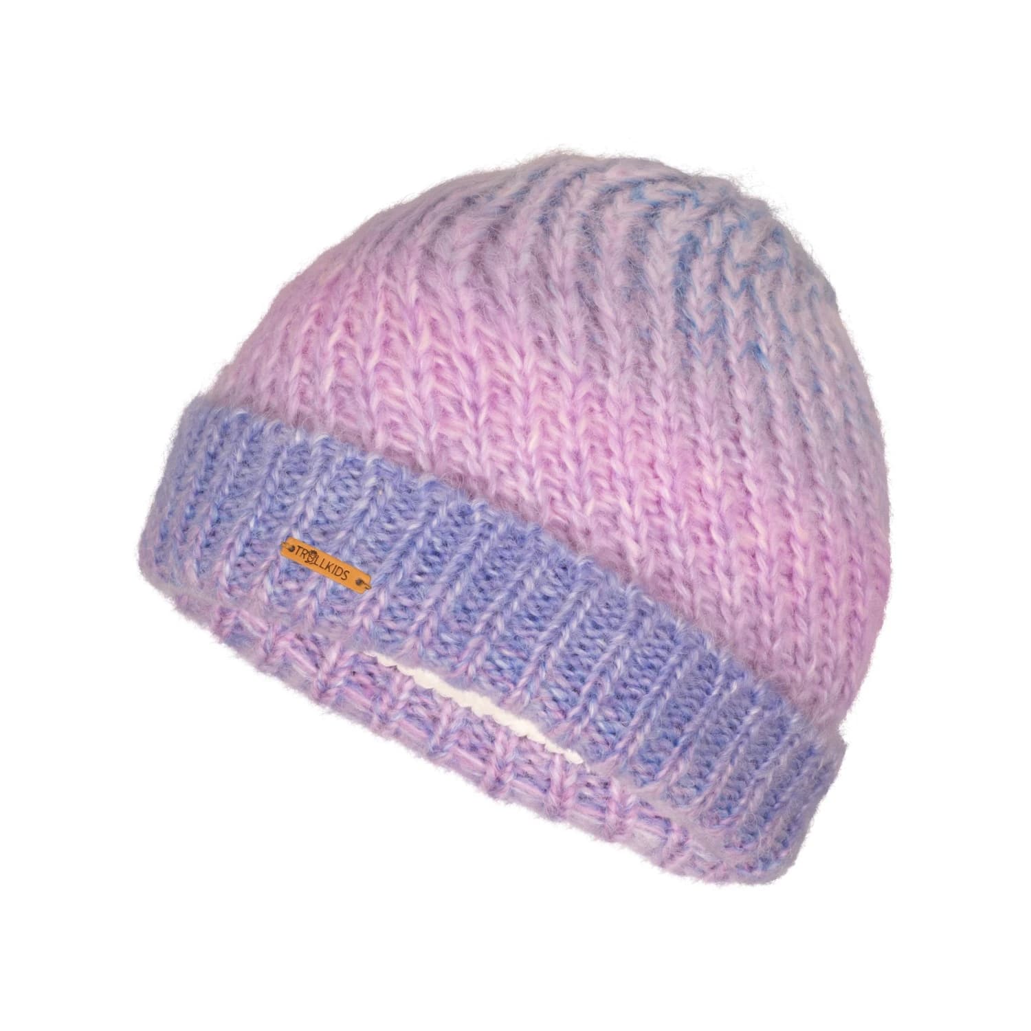 Детска зимна шапка (beanie) Trollkids Girl's Senja Cap Beanie - Lilac / Wild Rose