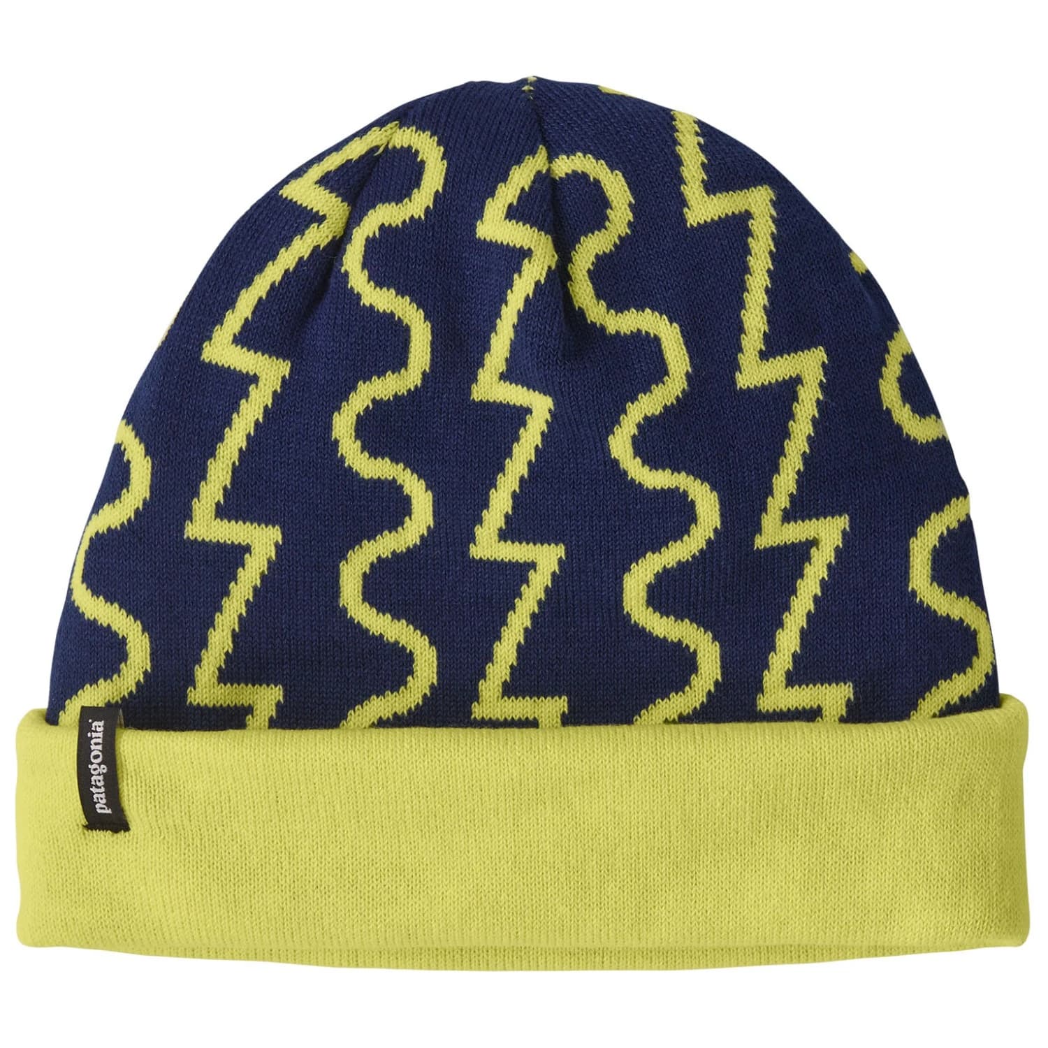 Зимна шапка (beanie) Patagonia PowSlayer Beanie - Fresh Tracks: Clement Blue