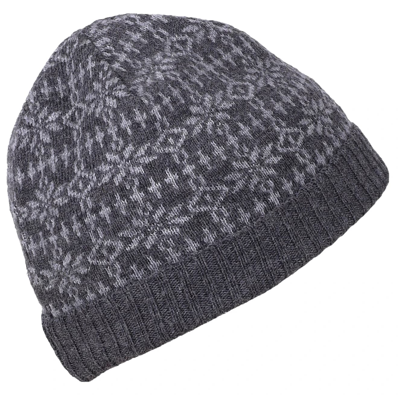 Мъжка зимна шапка (beanie) Albmerino Mütze Norweger Beanie - Anthrazit / Grau Melange