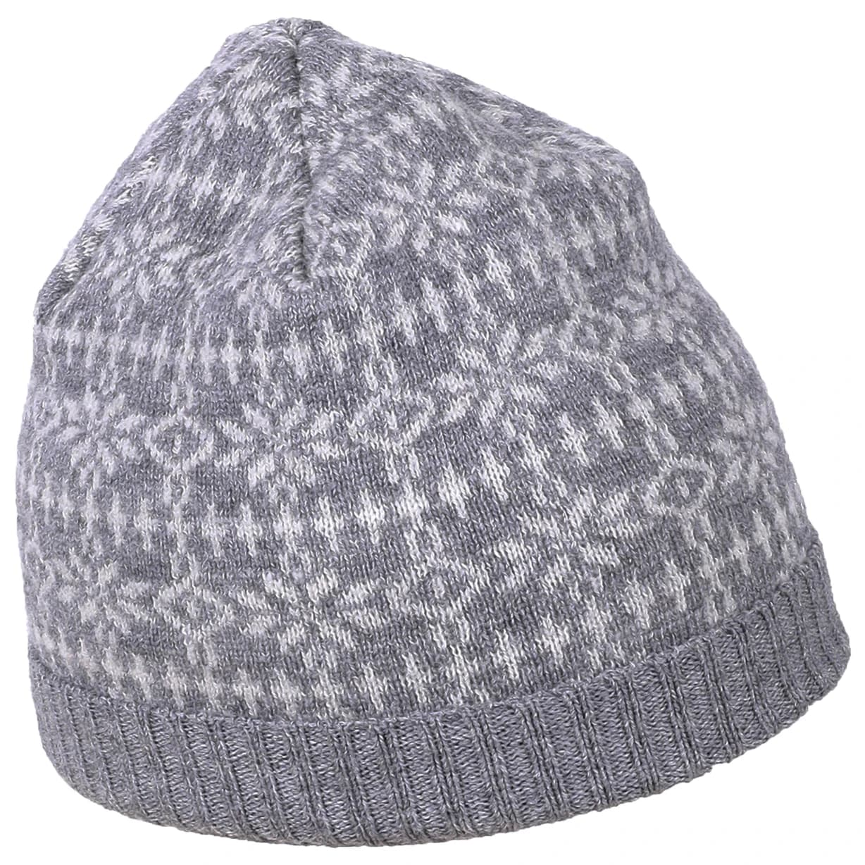 Мъжка зимна шапка (beanie) Albmerino Mütze Norweger Beanie - Grau / Natur Melange
