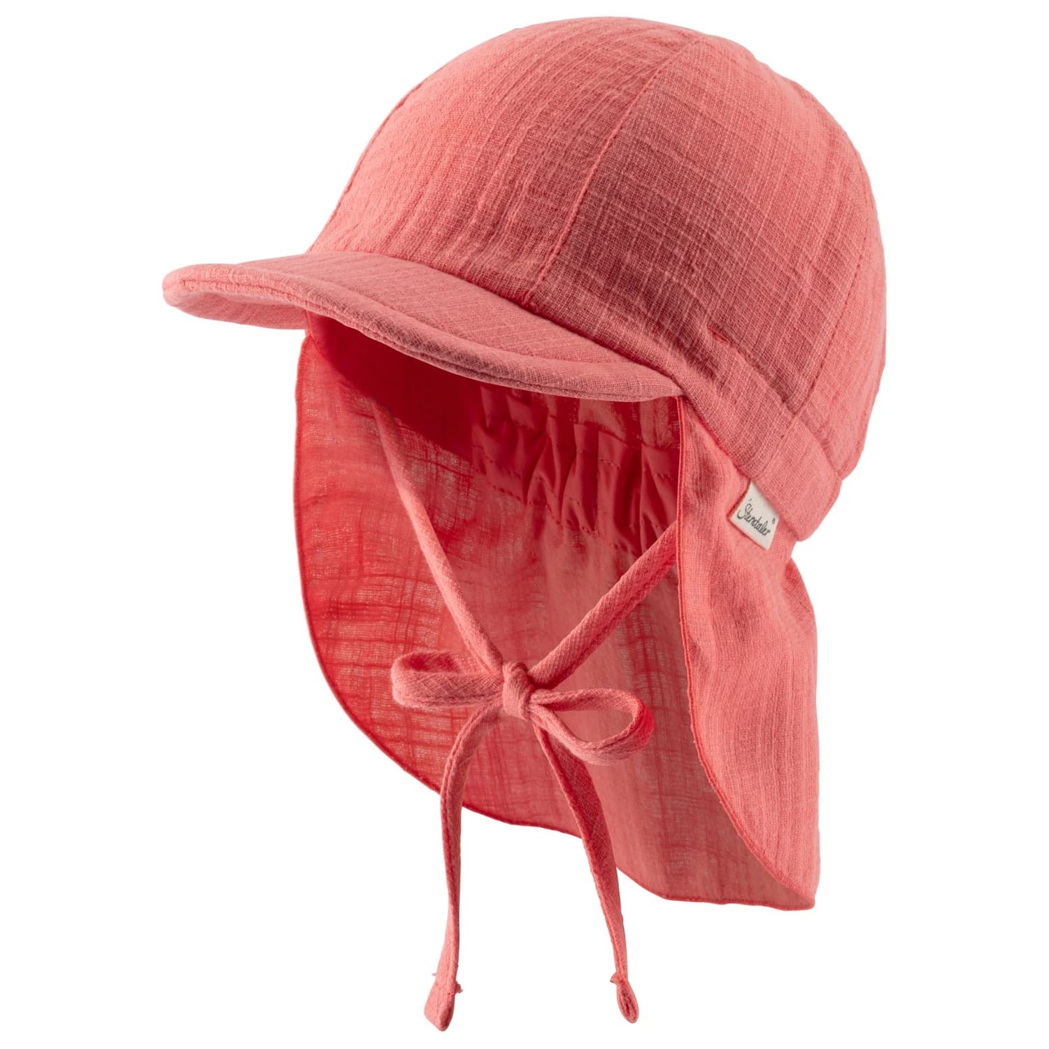 Детска шапка с козирка Sterntaler Kid's Schirmmütze Nacken Uni Cotton Cap - Koralle