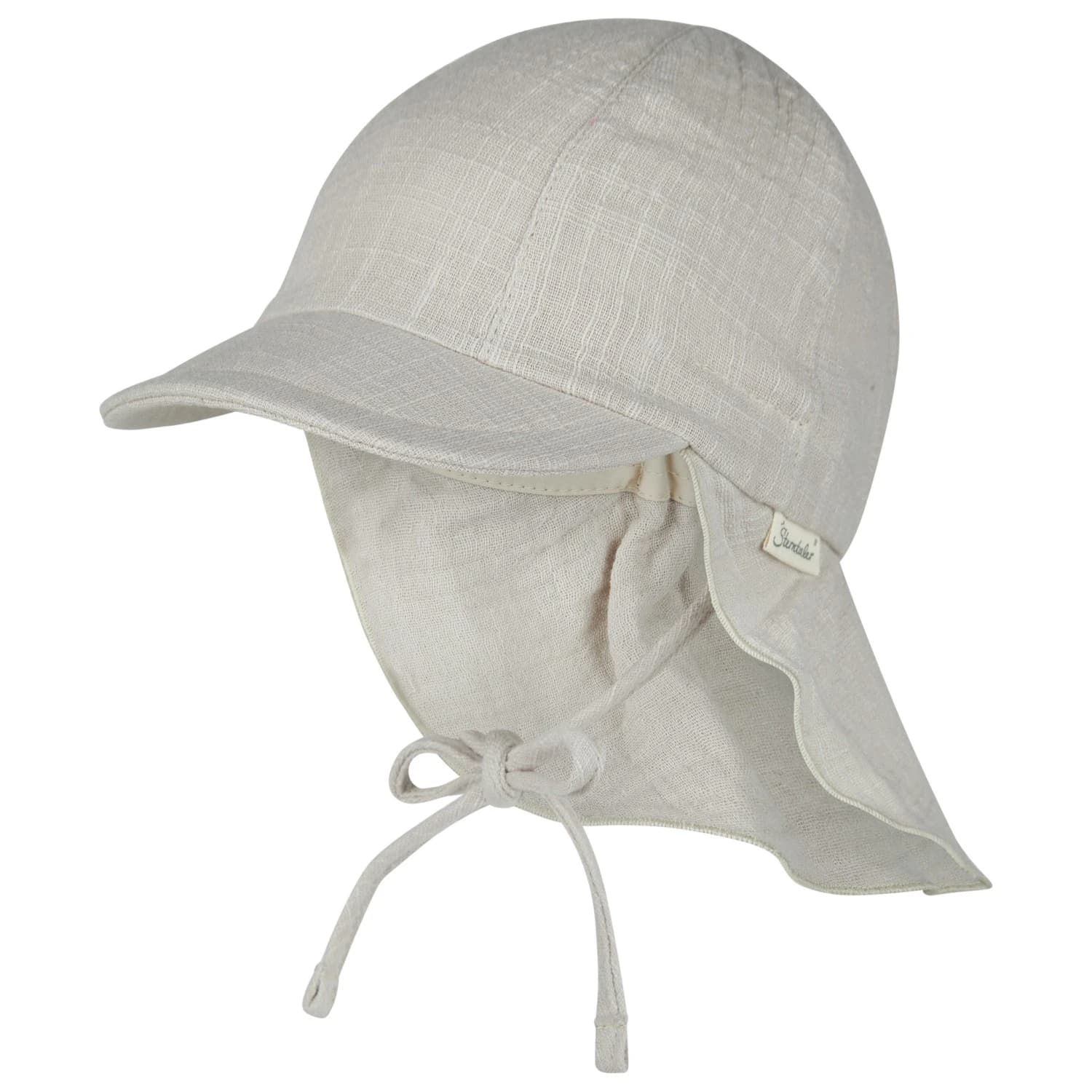 Детска шапка с козирка Sterntaler Kid's Schirmmütze Nacken Uni Cotton Cap - Lichtgrau