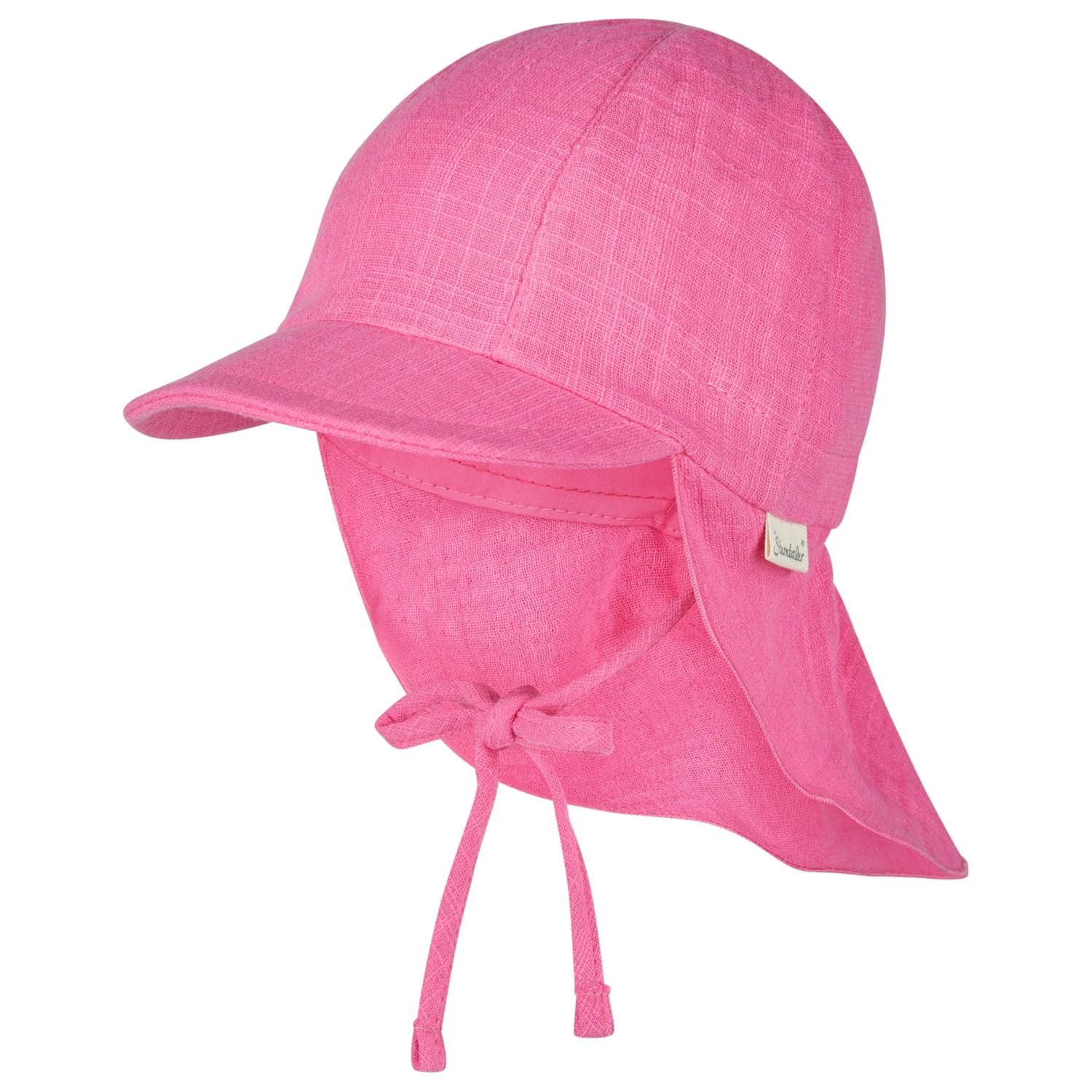 Детска шапка с козирка Sterntaler Kid's Schirmmütze Nacken Uni Cotton Cap - Magenta