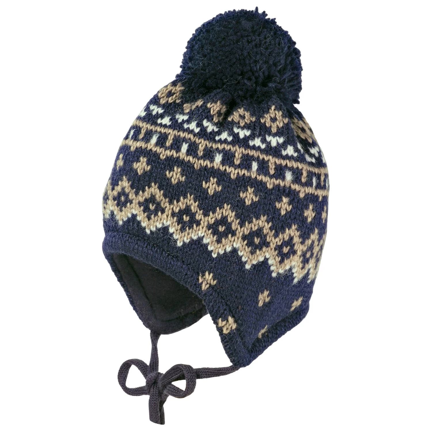 Детска зимна шапка (beanie) maximo Kids' Mini Beanie Jacquard Norwegian Beanie - Dark Navy