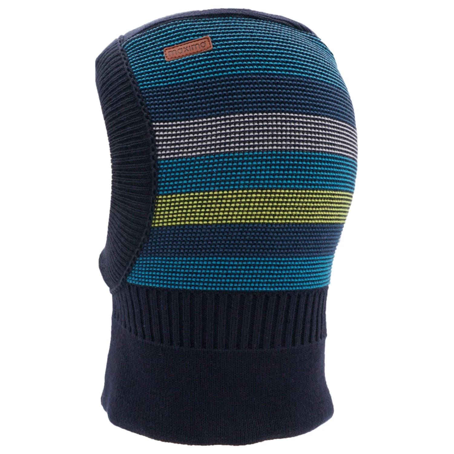 Детска зимна шапка (beanie) Maximo Kids' Mini Slouch Beanie Block Stripes Balaclava - Dark Navy