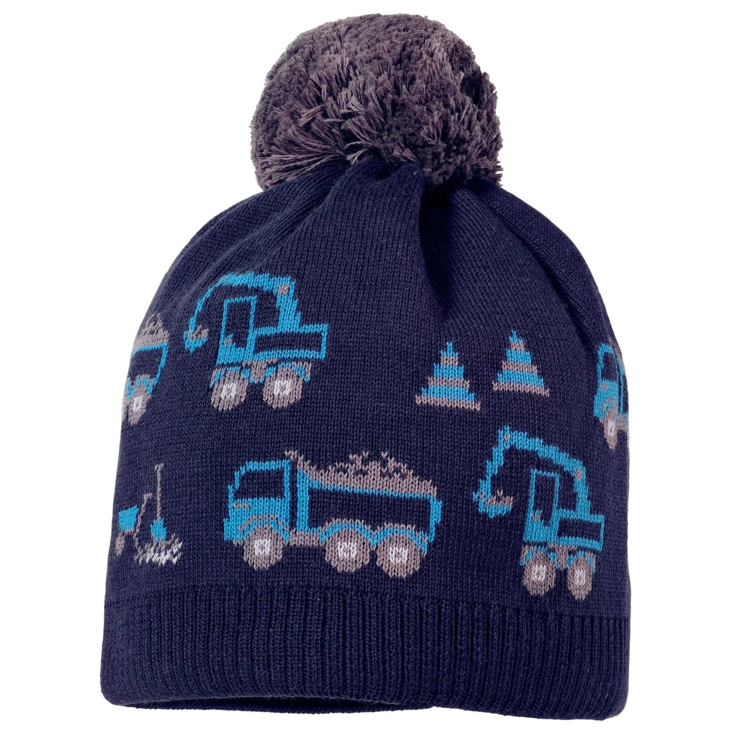 Зимна шапка (beanie) maximo Mini Boys' Beanie with Pom-pom Beanie - Dark Navy