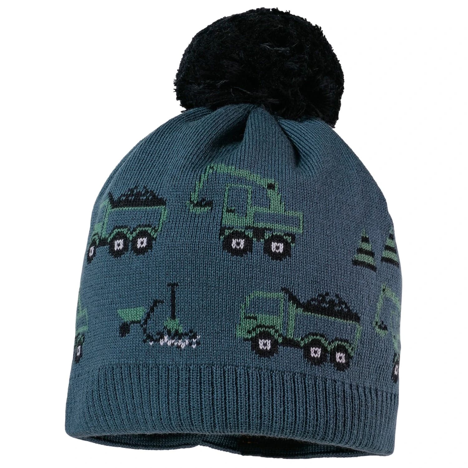 Зимна шапка (beanie) maximo Mini Boys' Beanie with Pom-pom Beanie - Dark Slate
