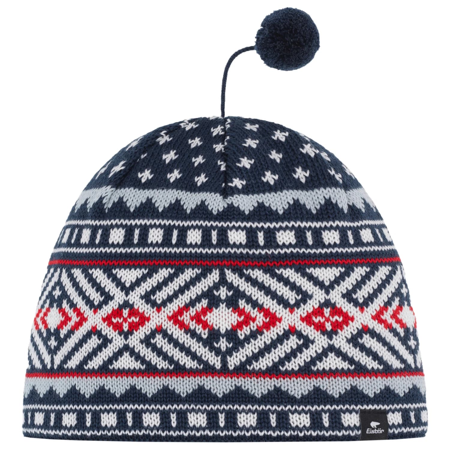 Зимна шапка (beanie) Eisbär Hanz Beanie - Dark Cobalt / White / Fjord / Ketchup